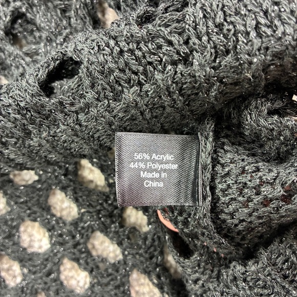 6th & Lane Women Plus Size 22/24 Charcoal Grey Crochet Open Knit‎ Sweater Top - Picture 2 of 7